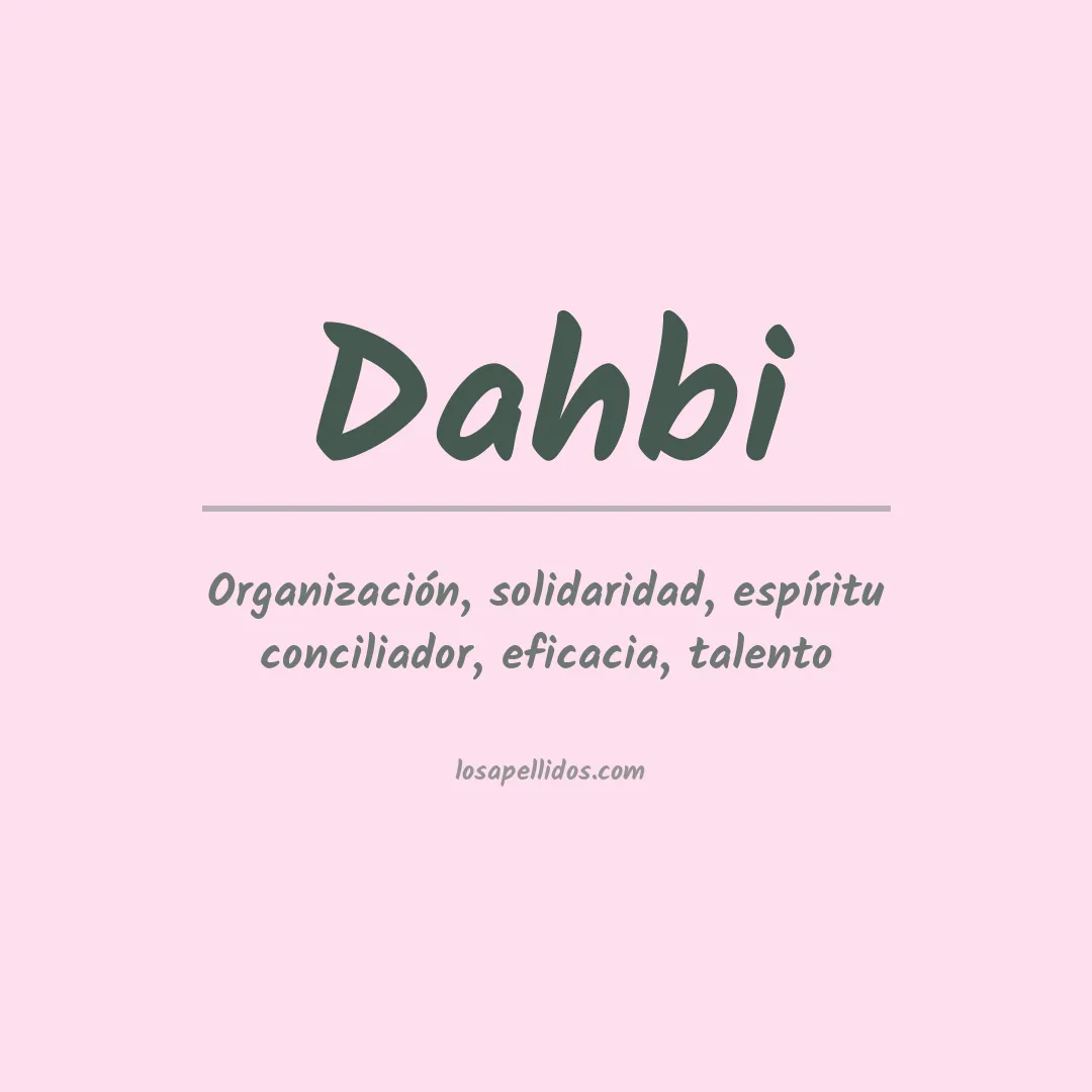 Apellido Dahbi