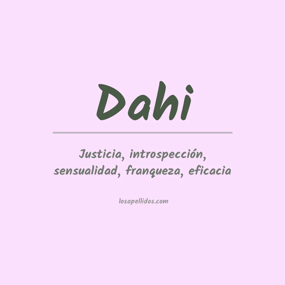 Apellido Dahi
