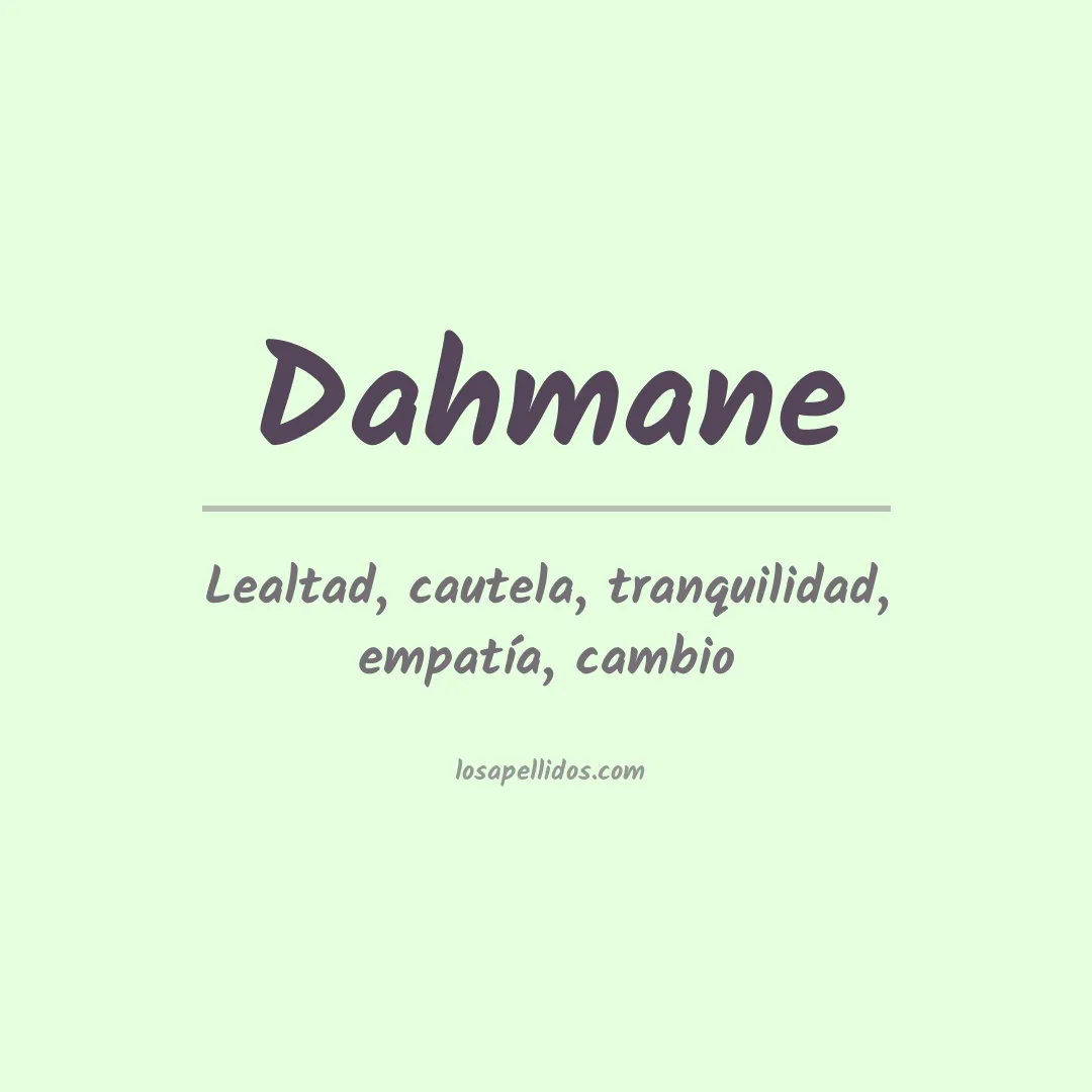 Apellido Dahmane