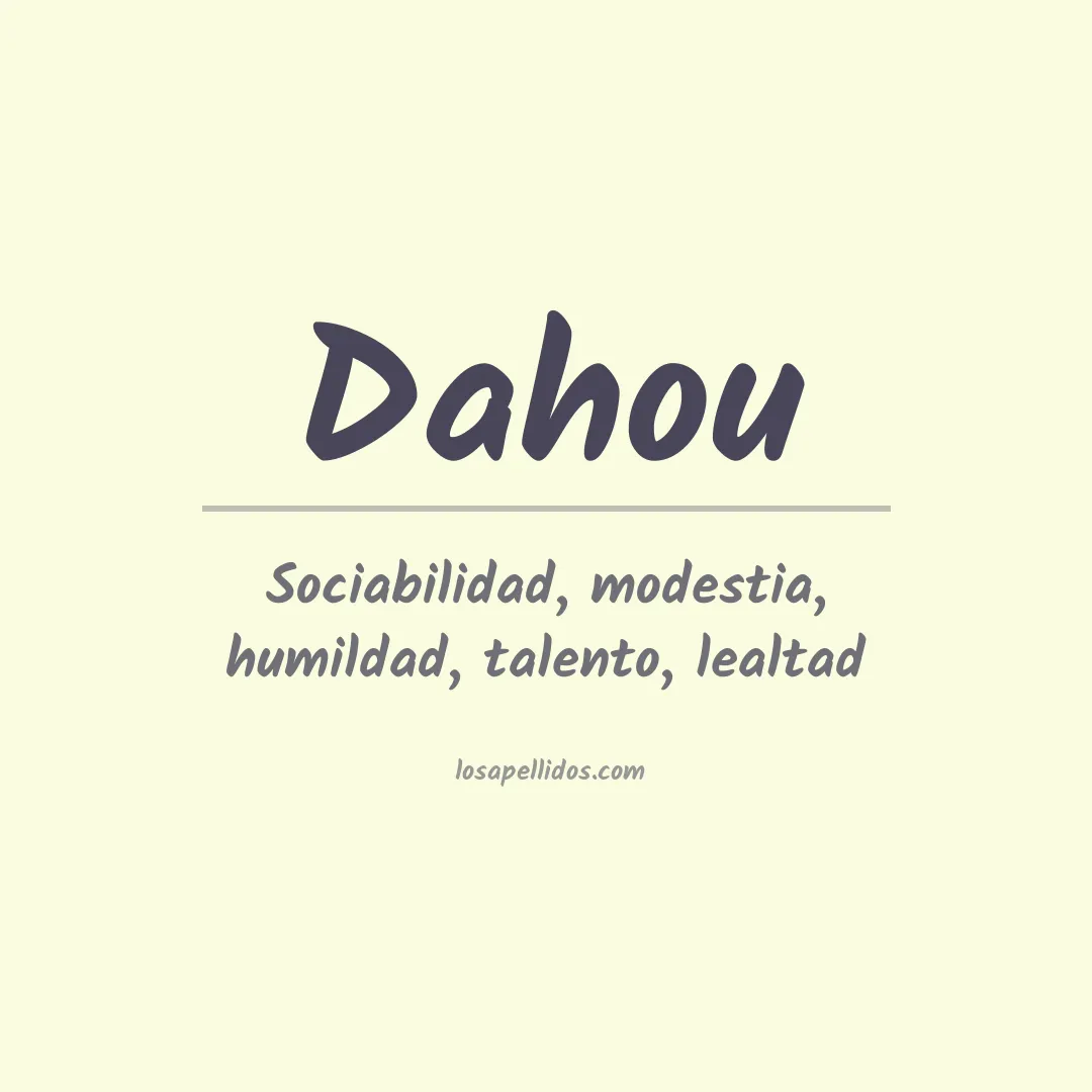 Apellido Dahou