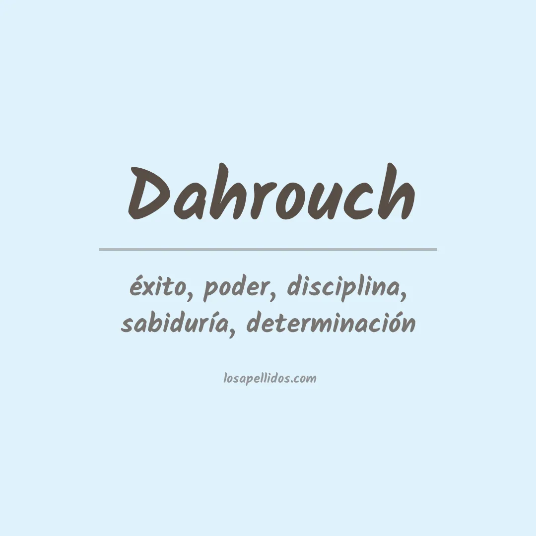 Apellido Dahrouch