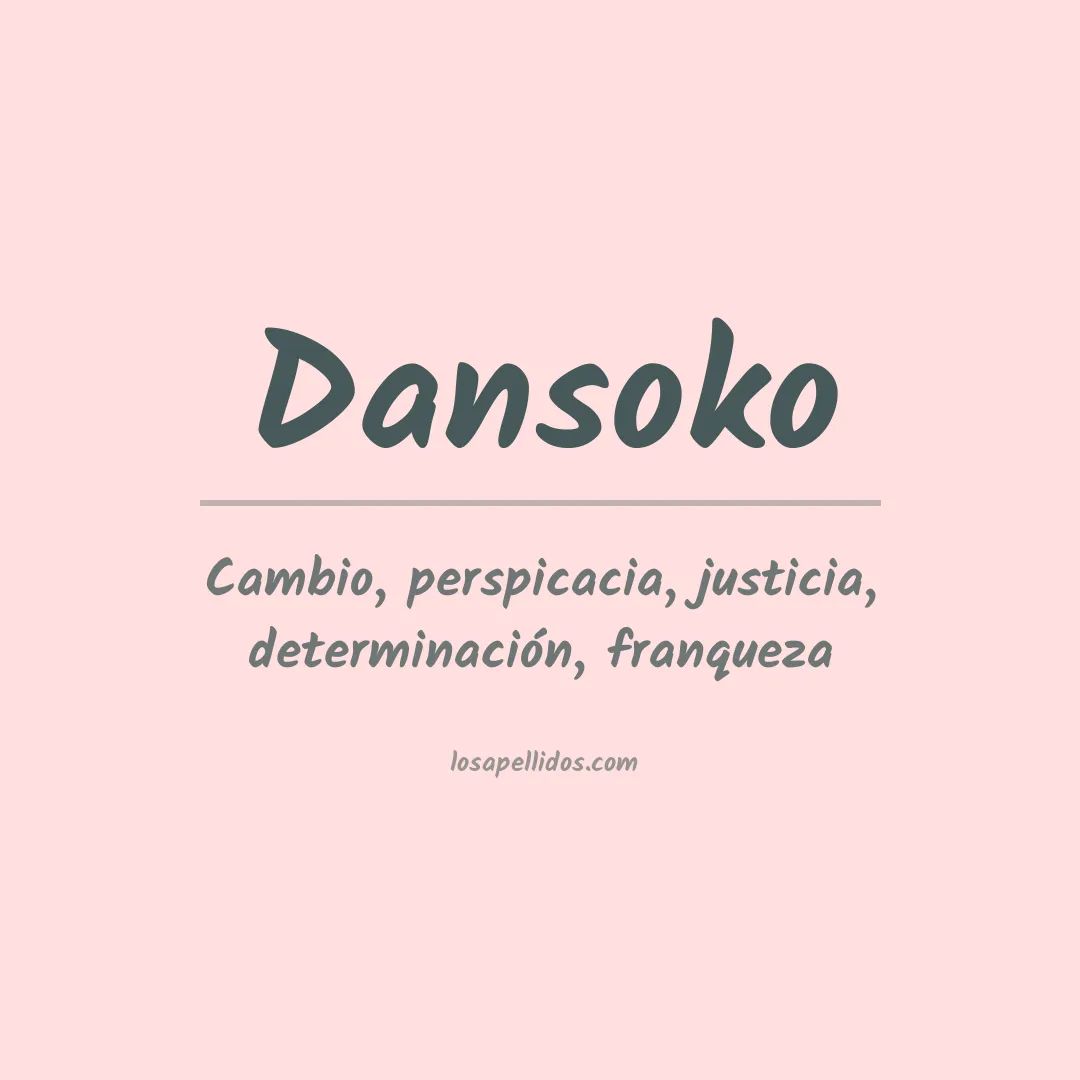 Apellido Dansoko