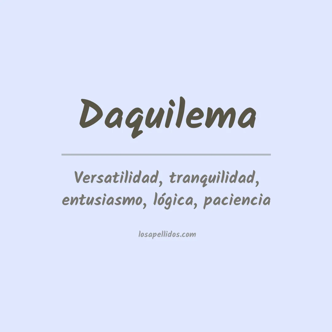 Apellido Daquilema