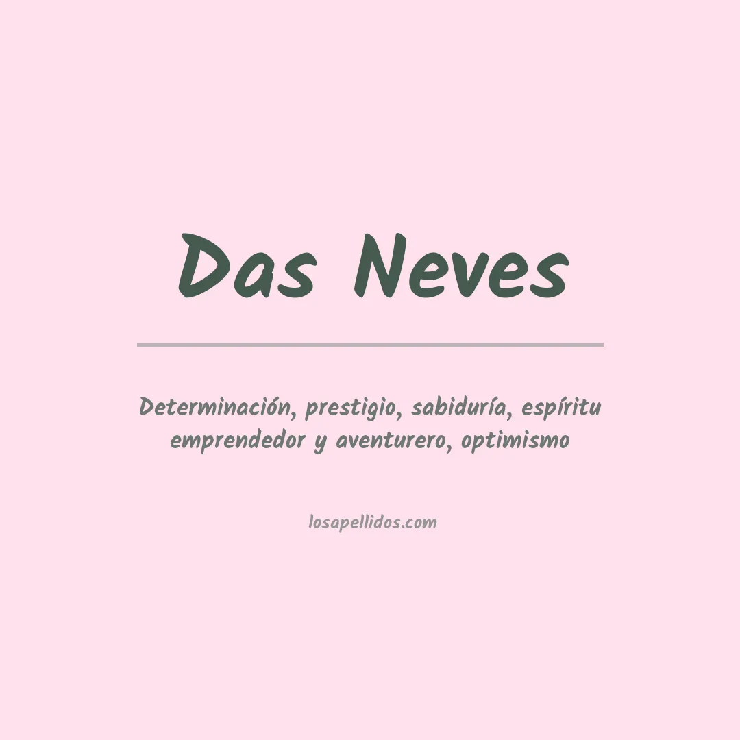 Apellido Das neves