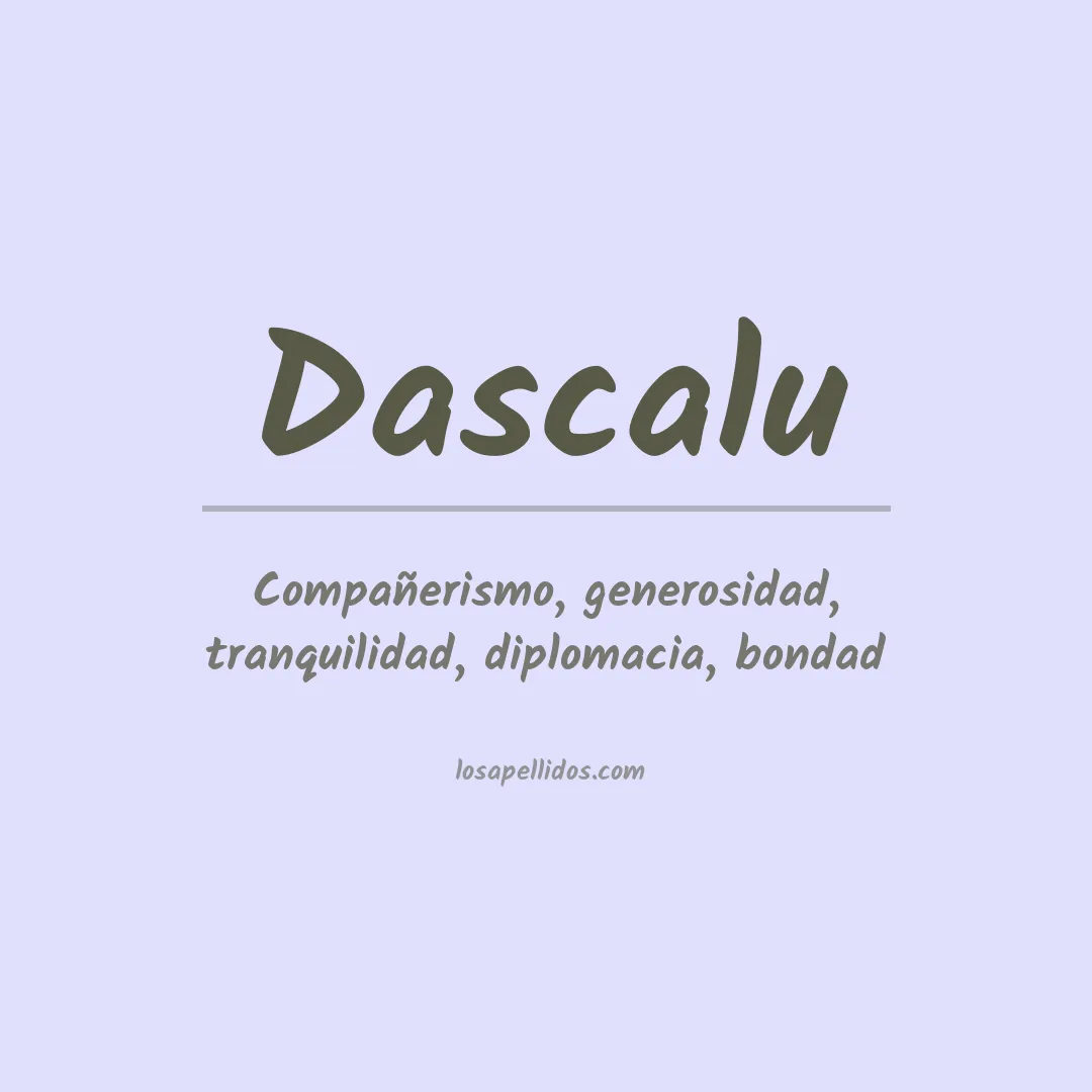 Apellido Dascalu