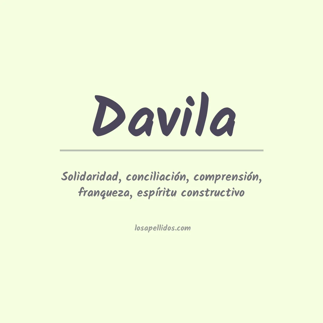 Apellido Dávila