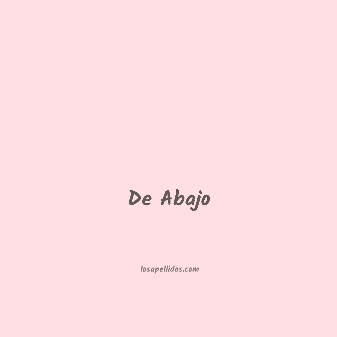 De abajo en chino