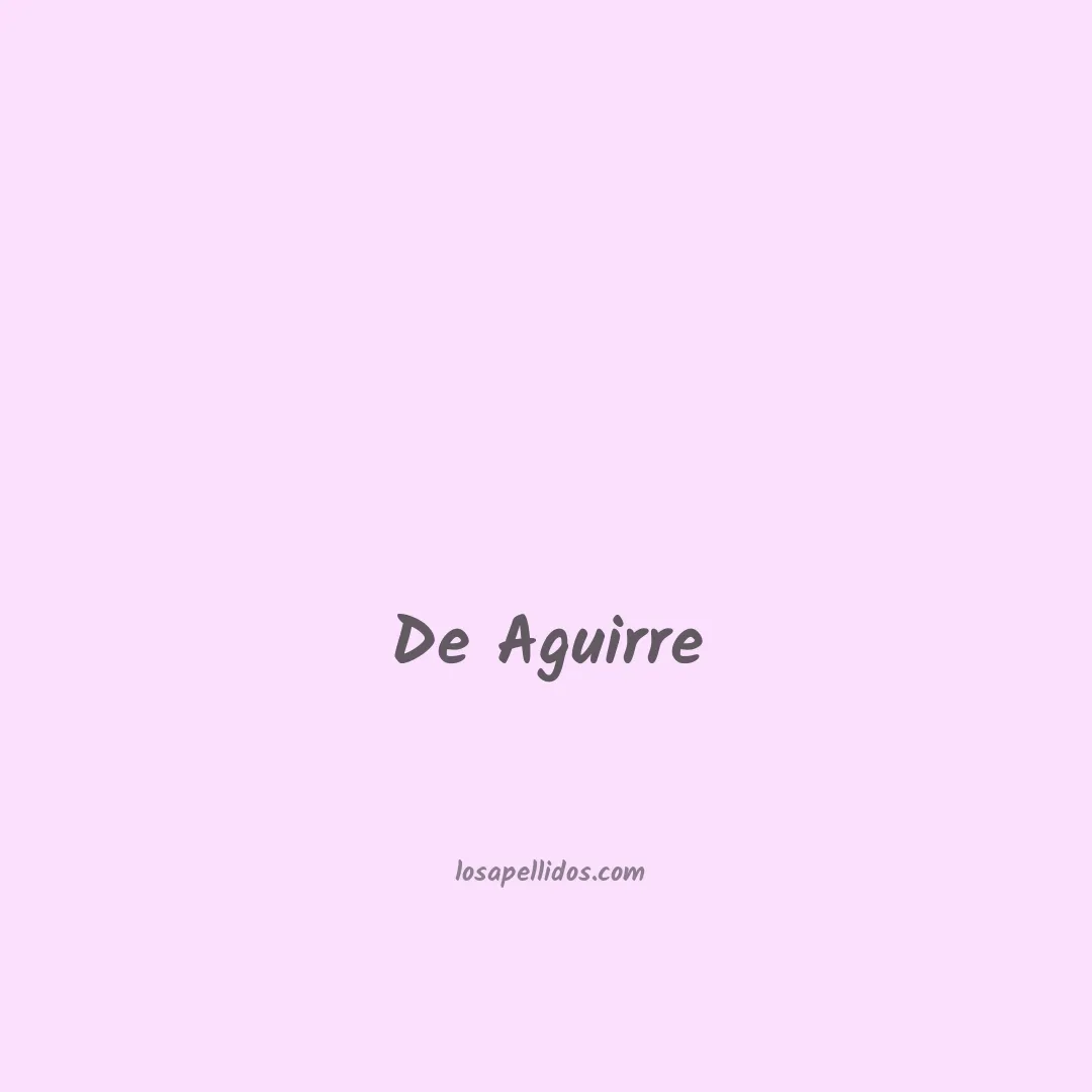 De aguirre en chino