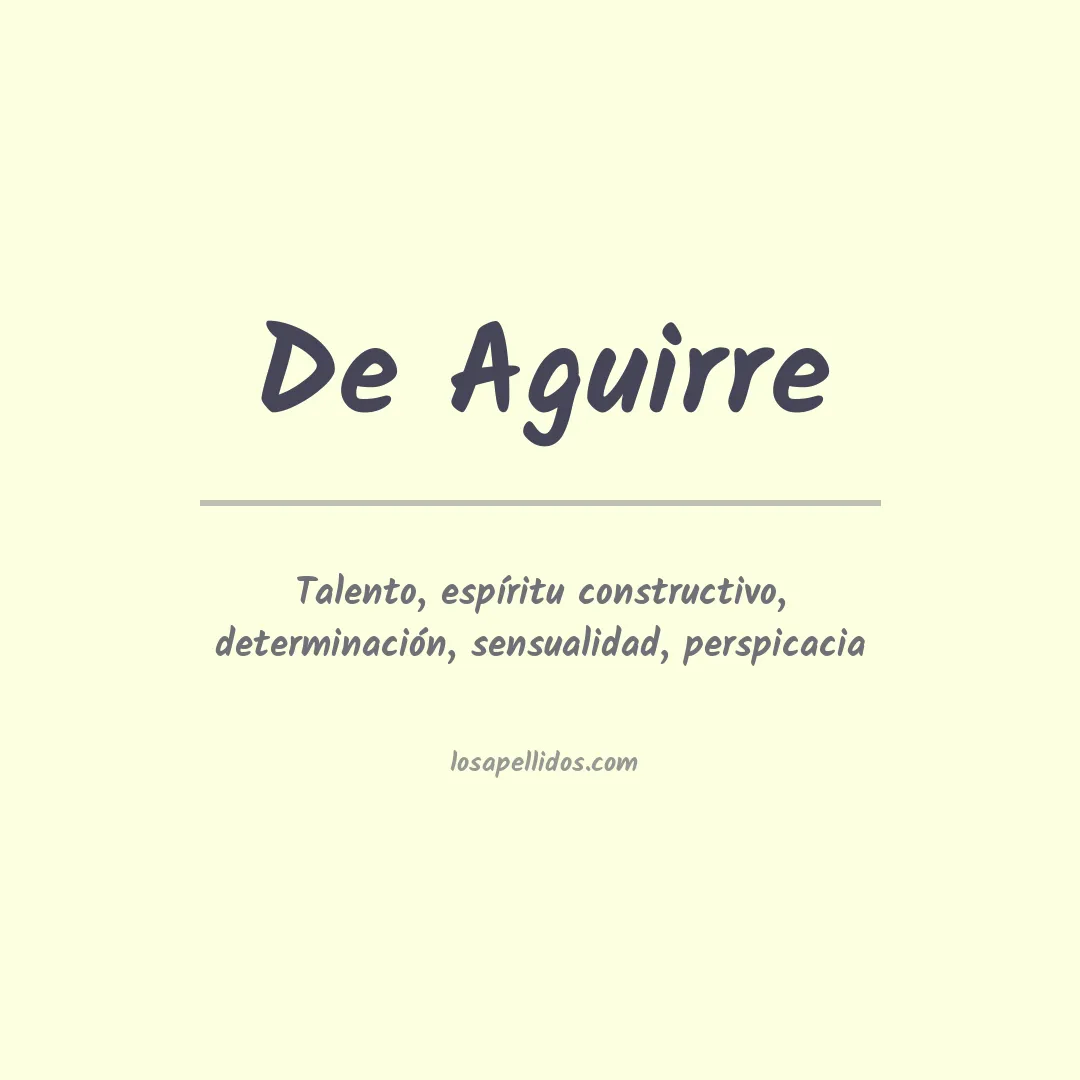 Apellido De aguirre