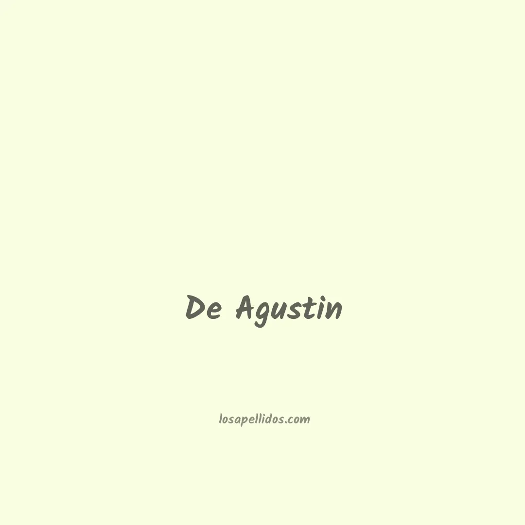 De agustin en chino