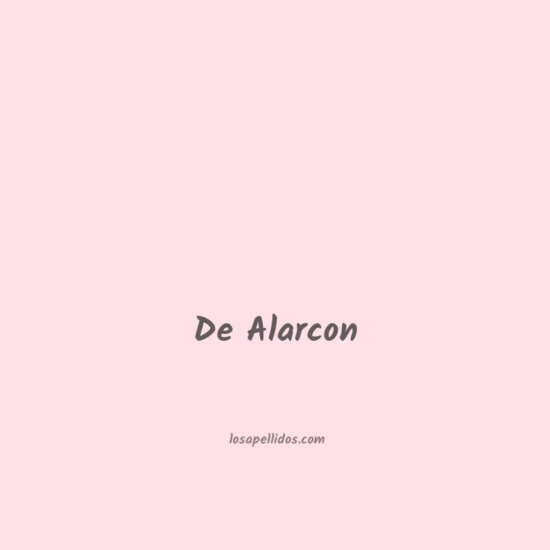 De alarcon en chino