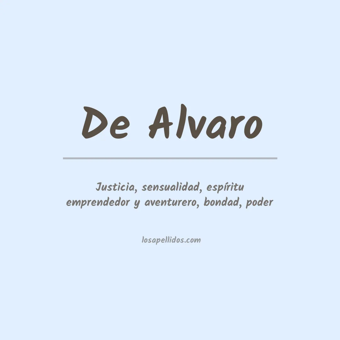 Significado del Apellido De alvaro