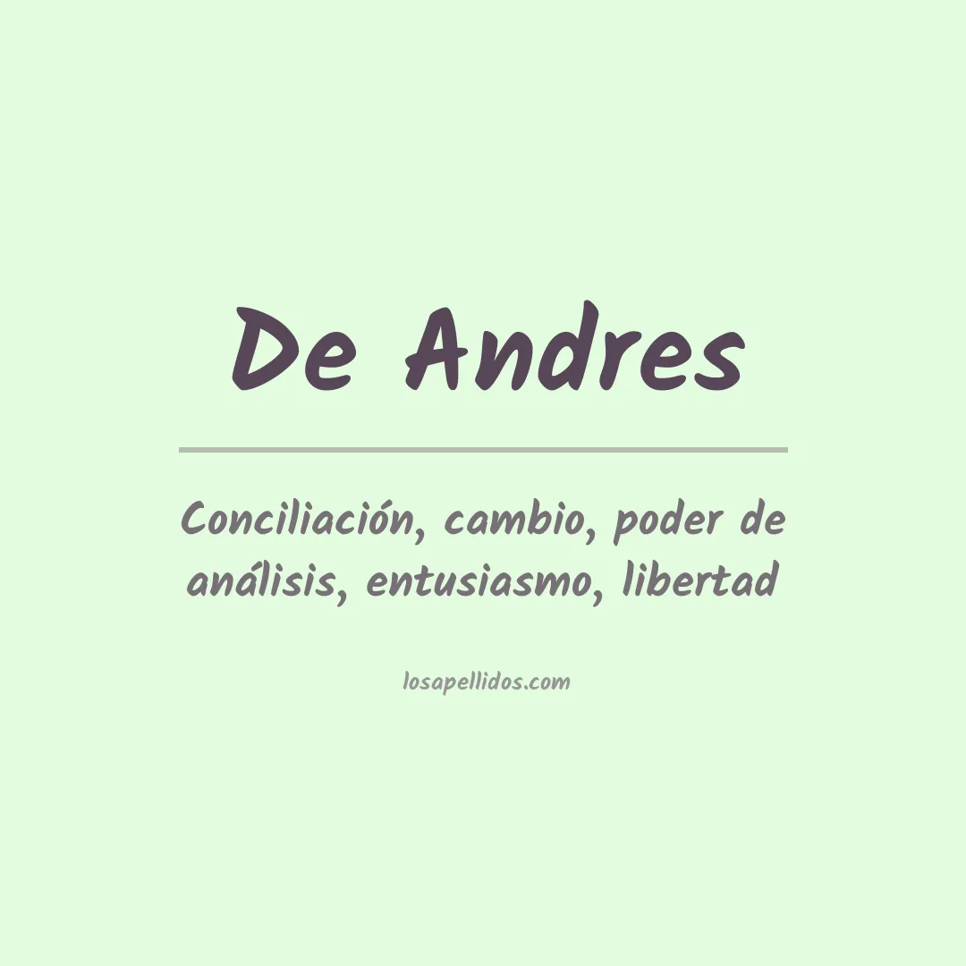 Significado del Apellido De andres