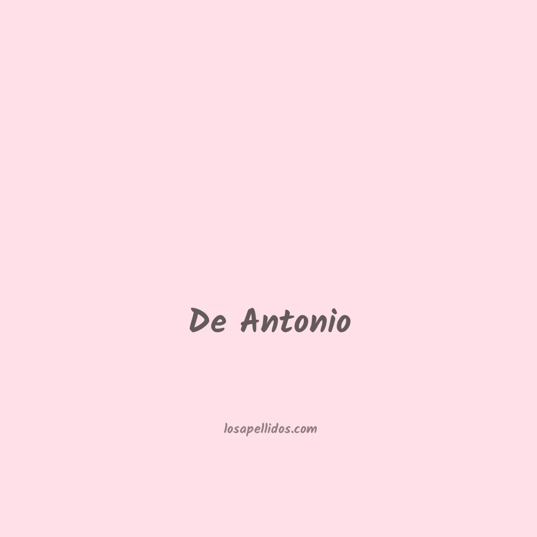 De antonio en chino
