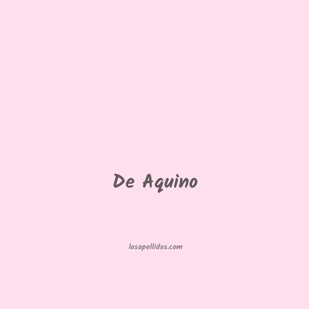 De aquino en chino