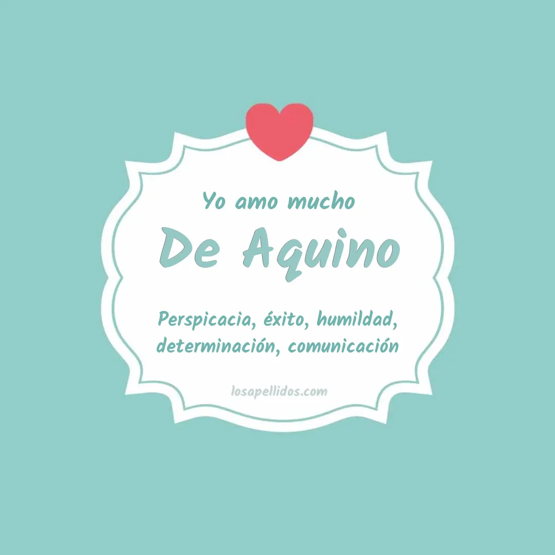 Yo amo mucho De aquino