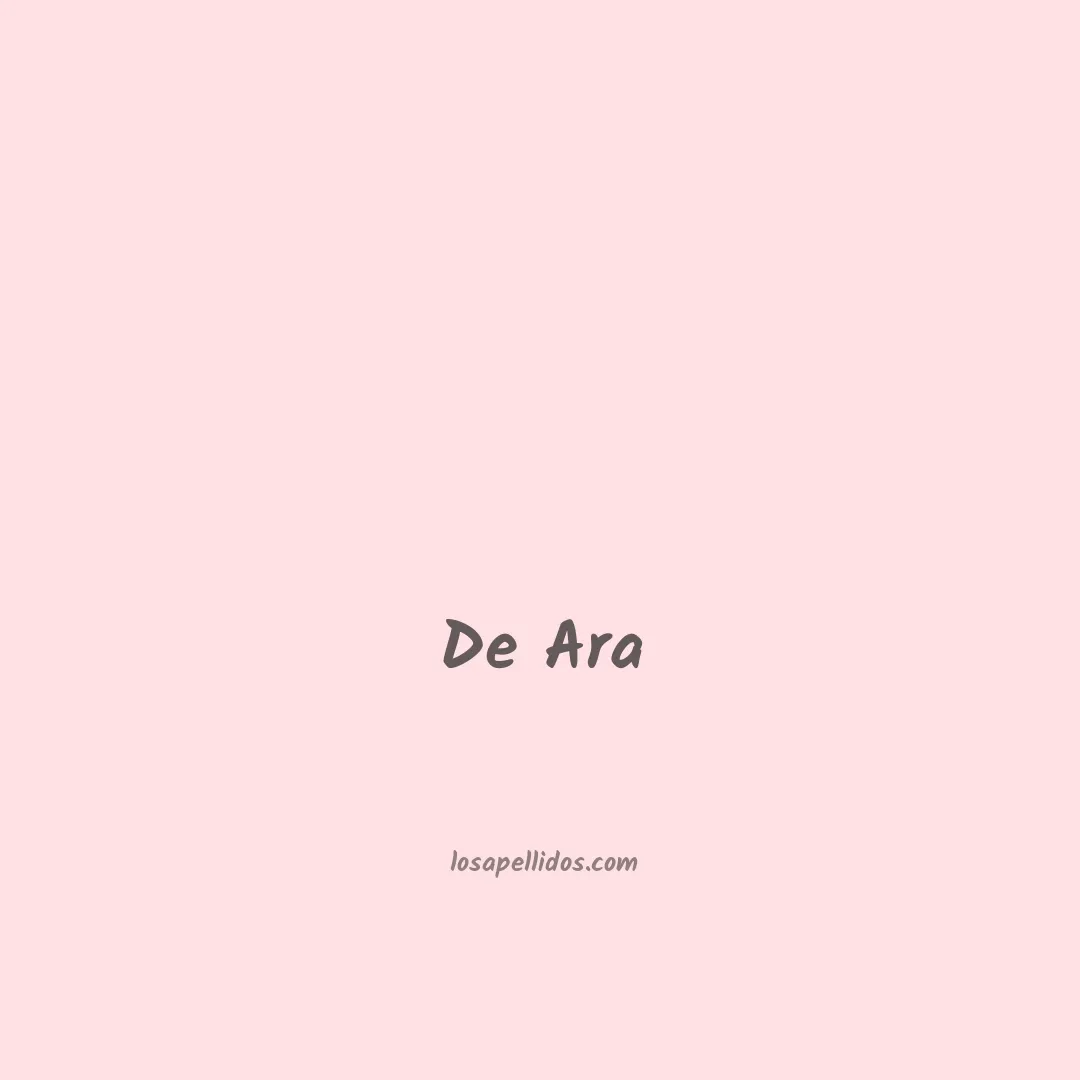De ara en chino