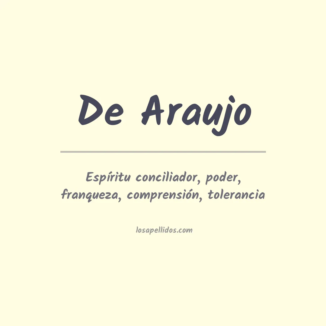 Apellido De araujo