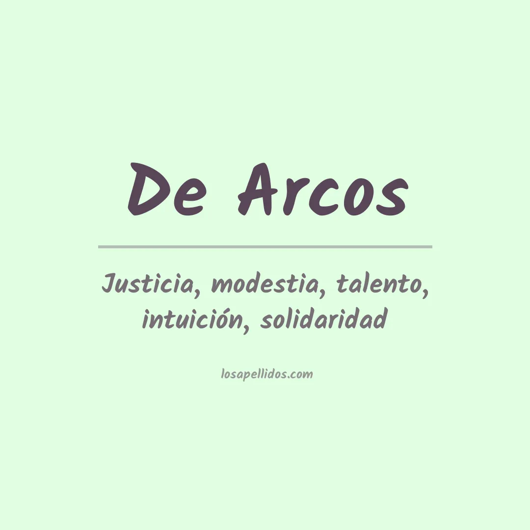 Apellido De arcos