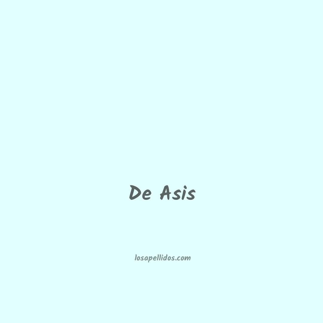 De asis en chino