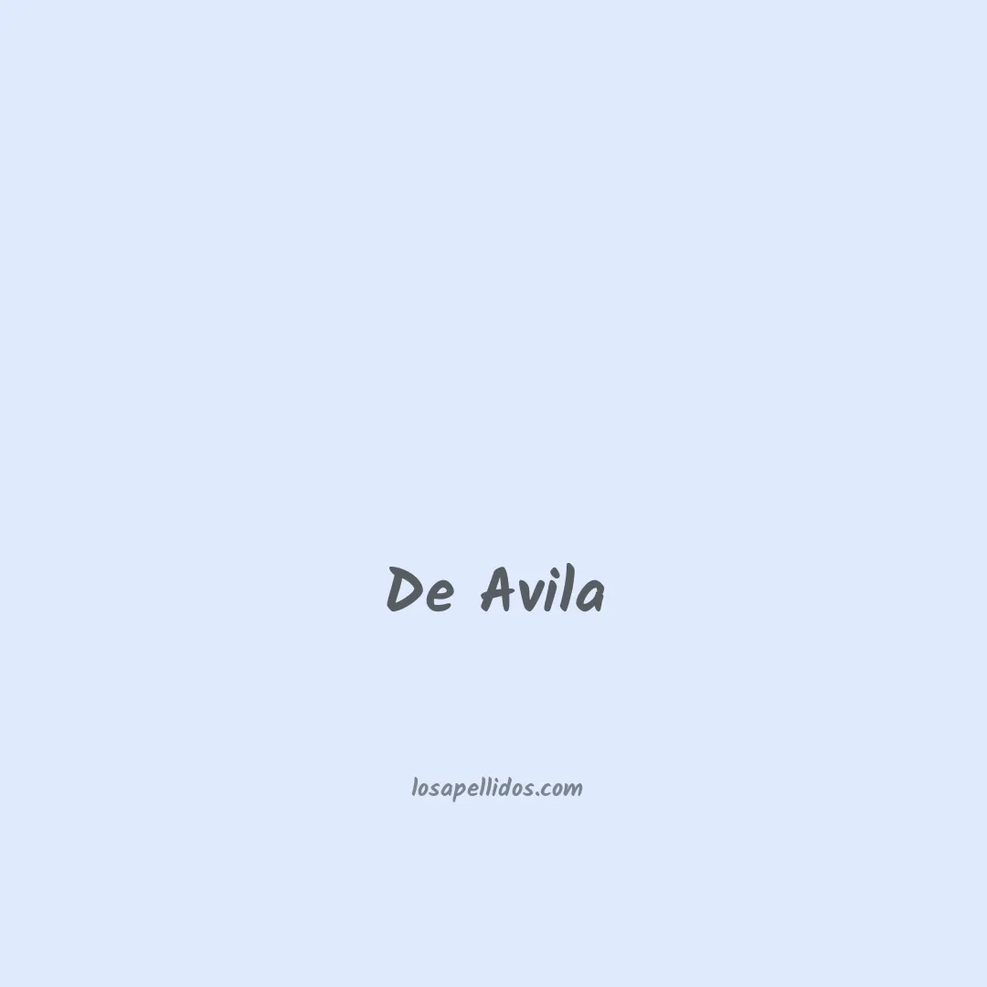 De avila en chino