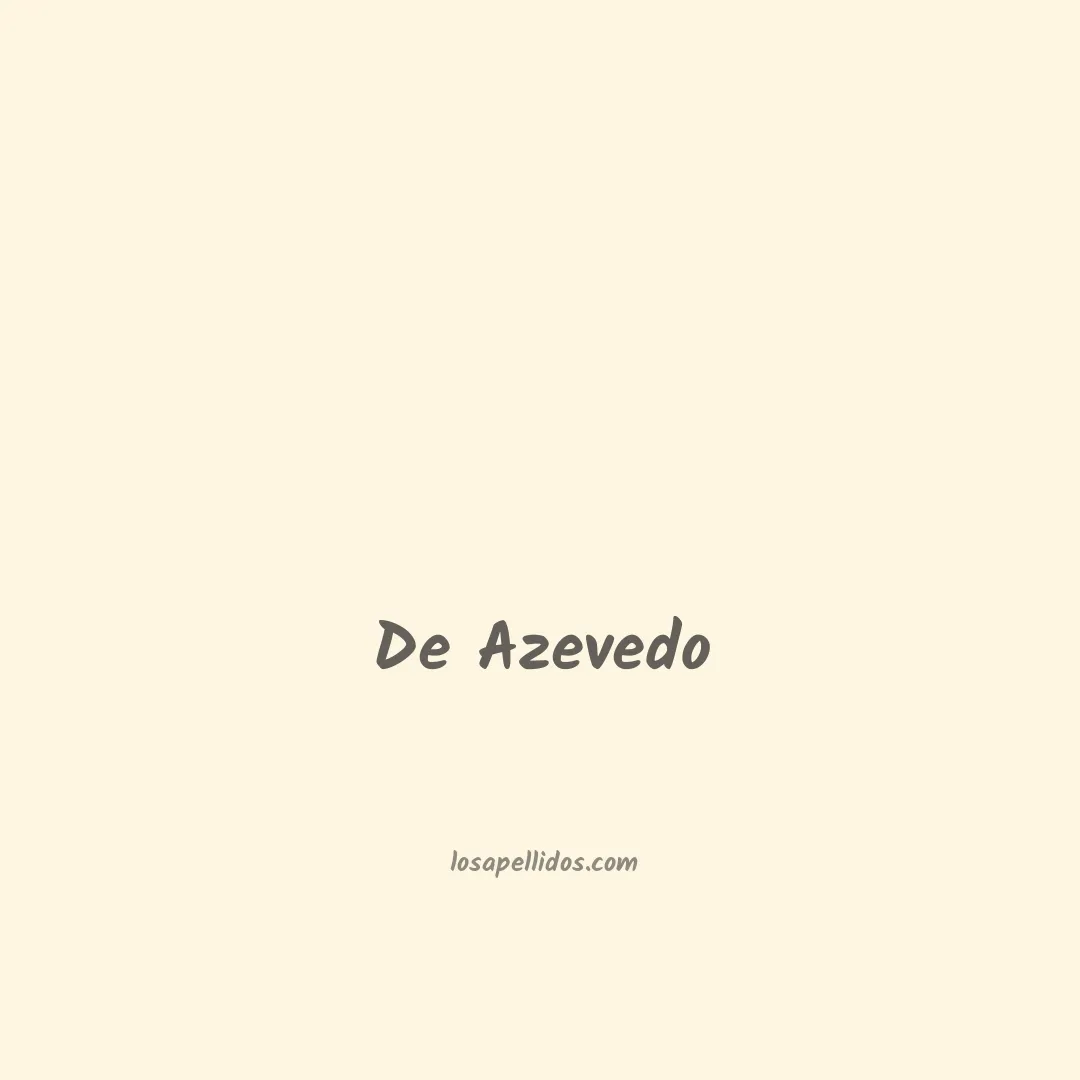 De azevedo en chino