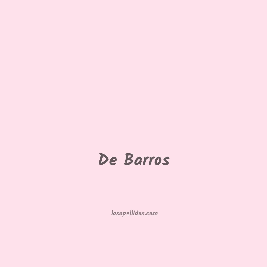 De barros en chino