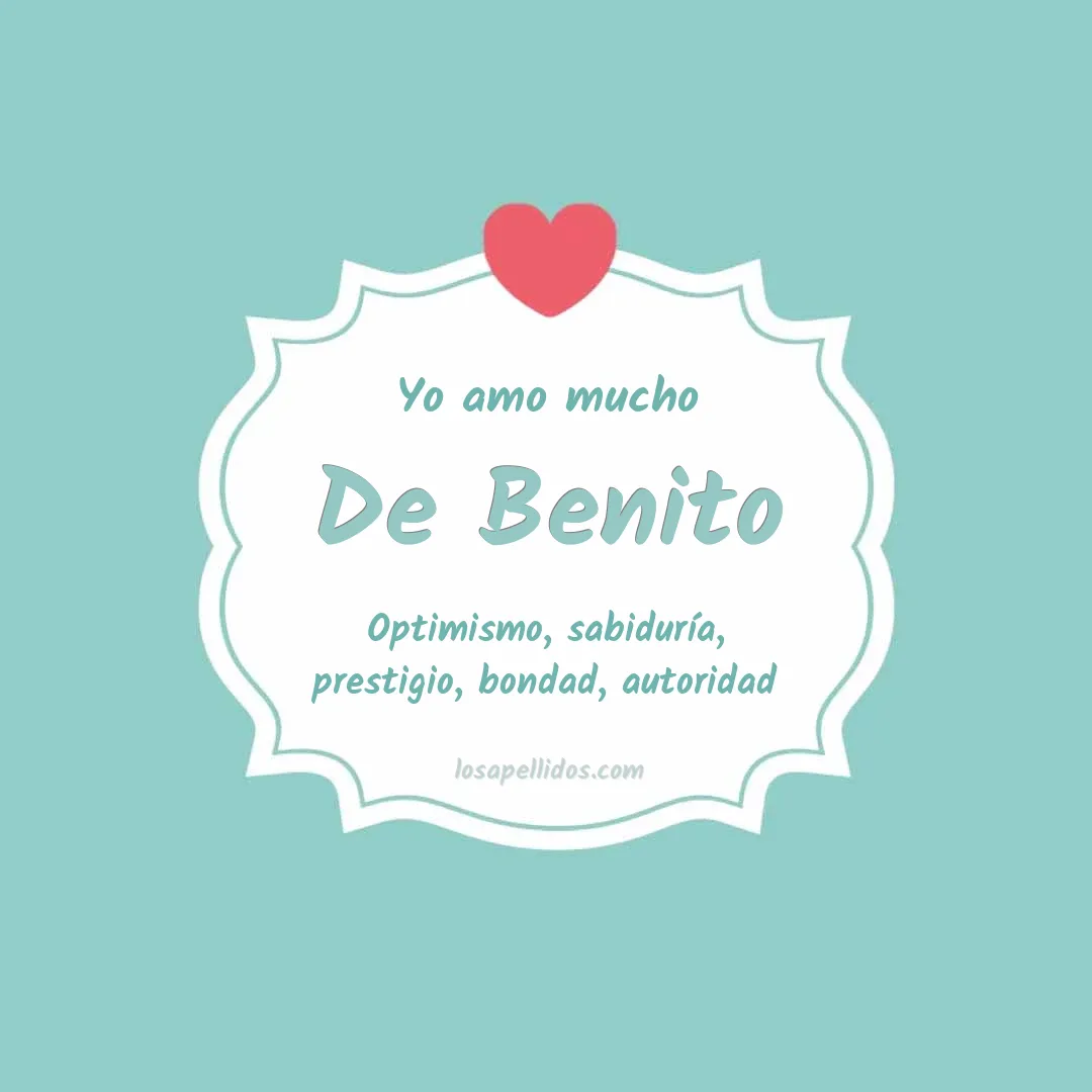Yo amo mucho De benito