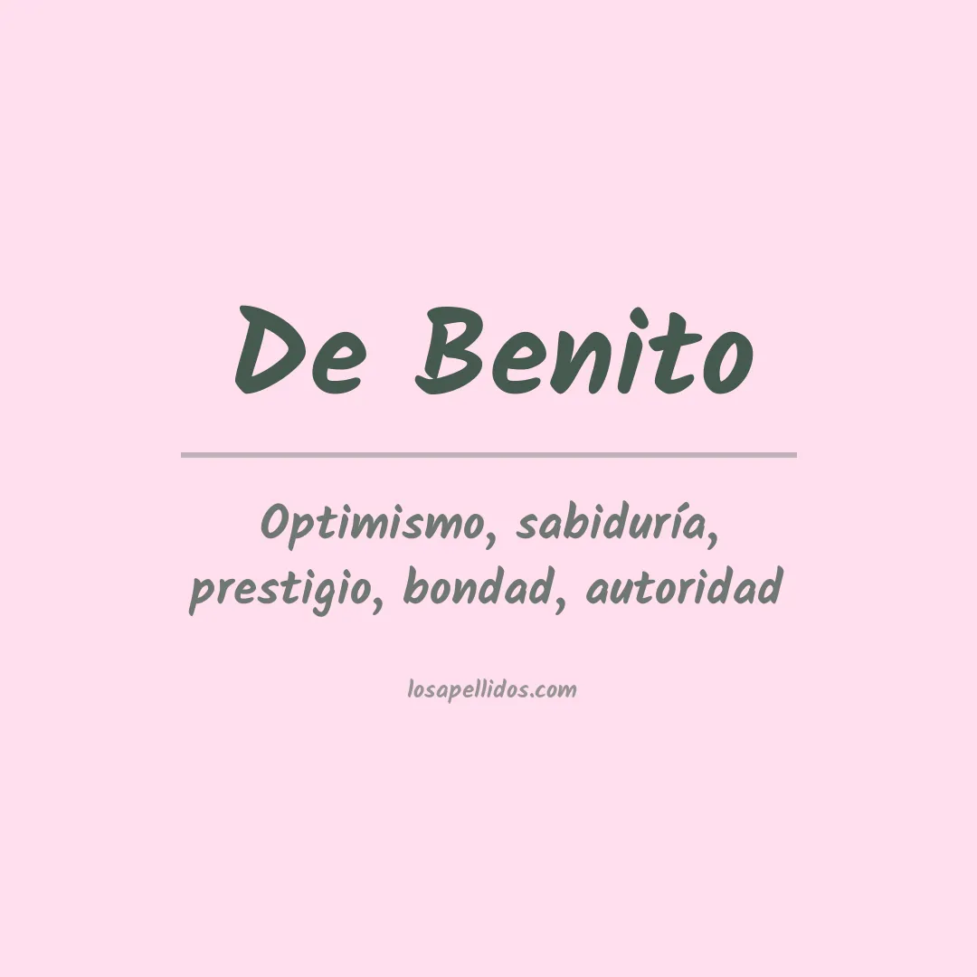 Apellido De benito