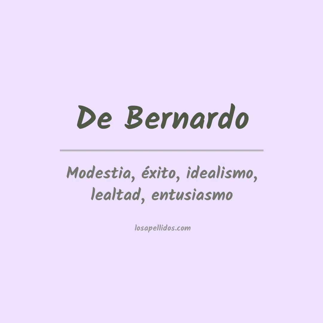 Apellido De bernardo
