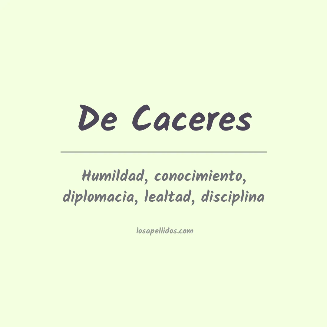 Apellido De caceres