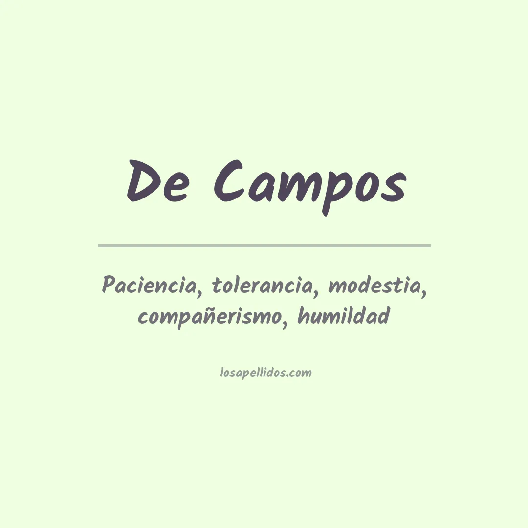 Apellido De campos