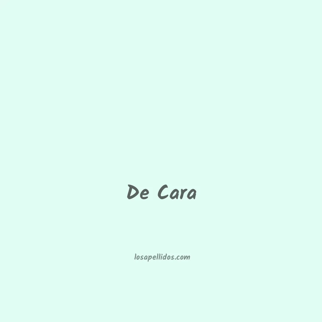 De cara en chino