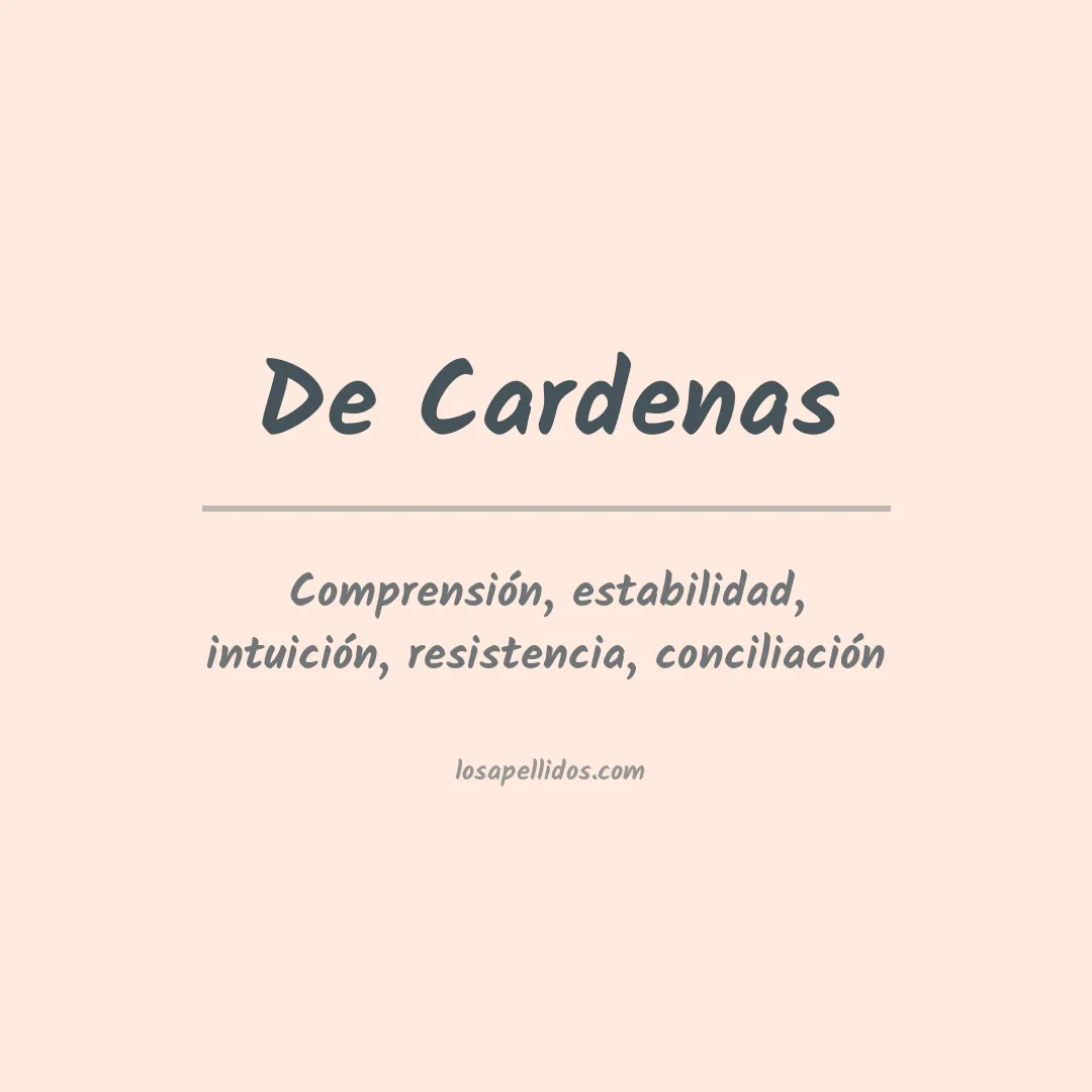 Apellido De cardenas