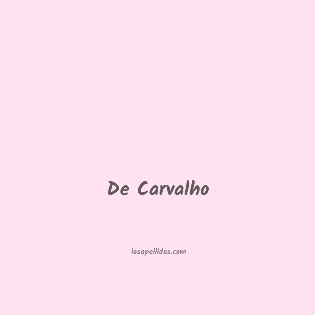 De carvalho en chino