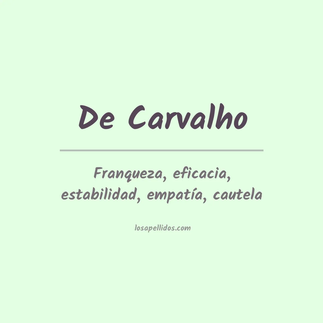 Apellido De carvalho