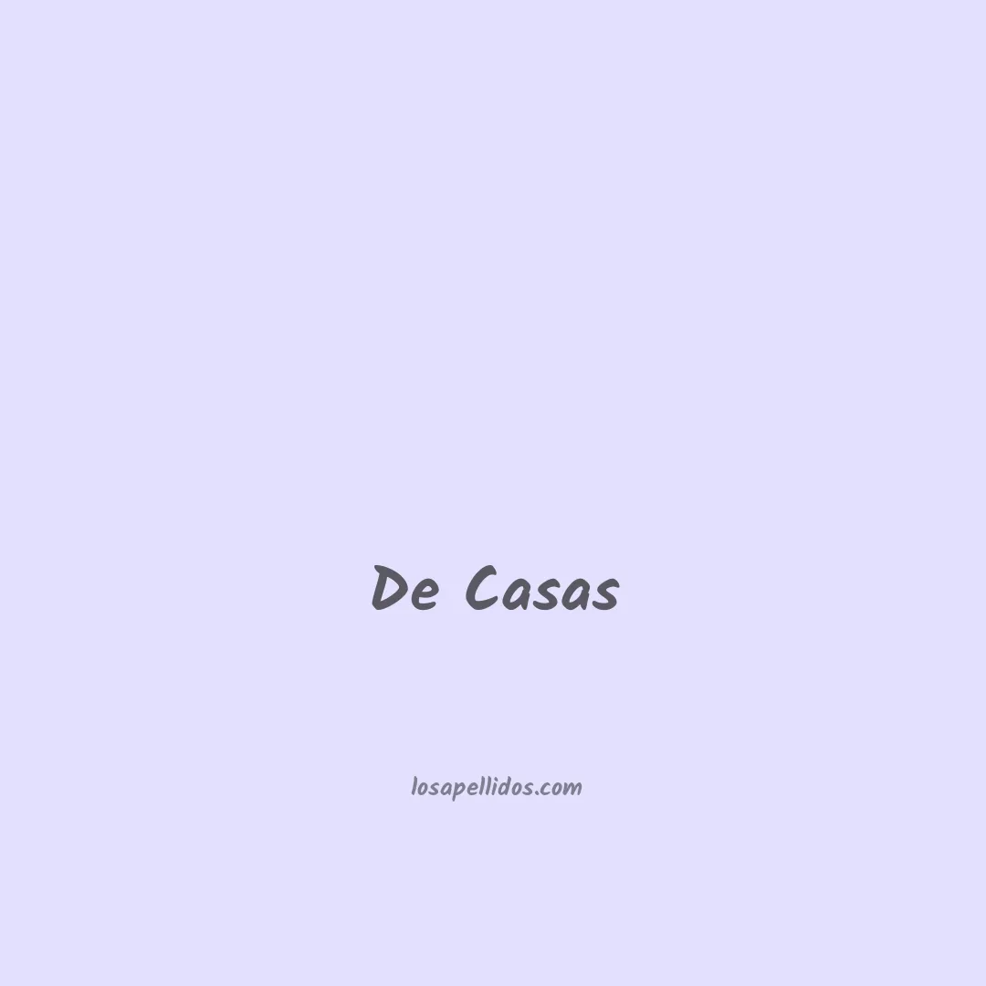 De casas en chino