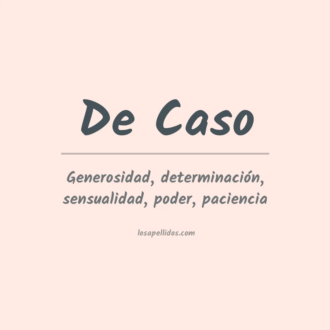 Apellido De caso