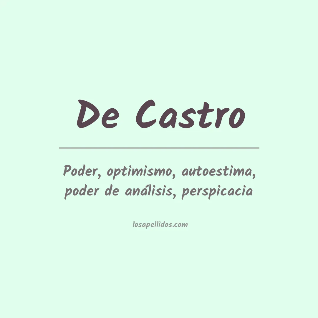 Apellido De castro
