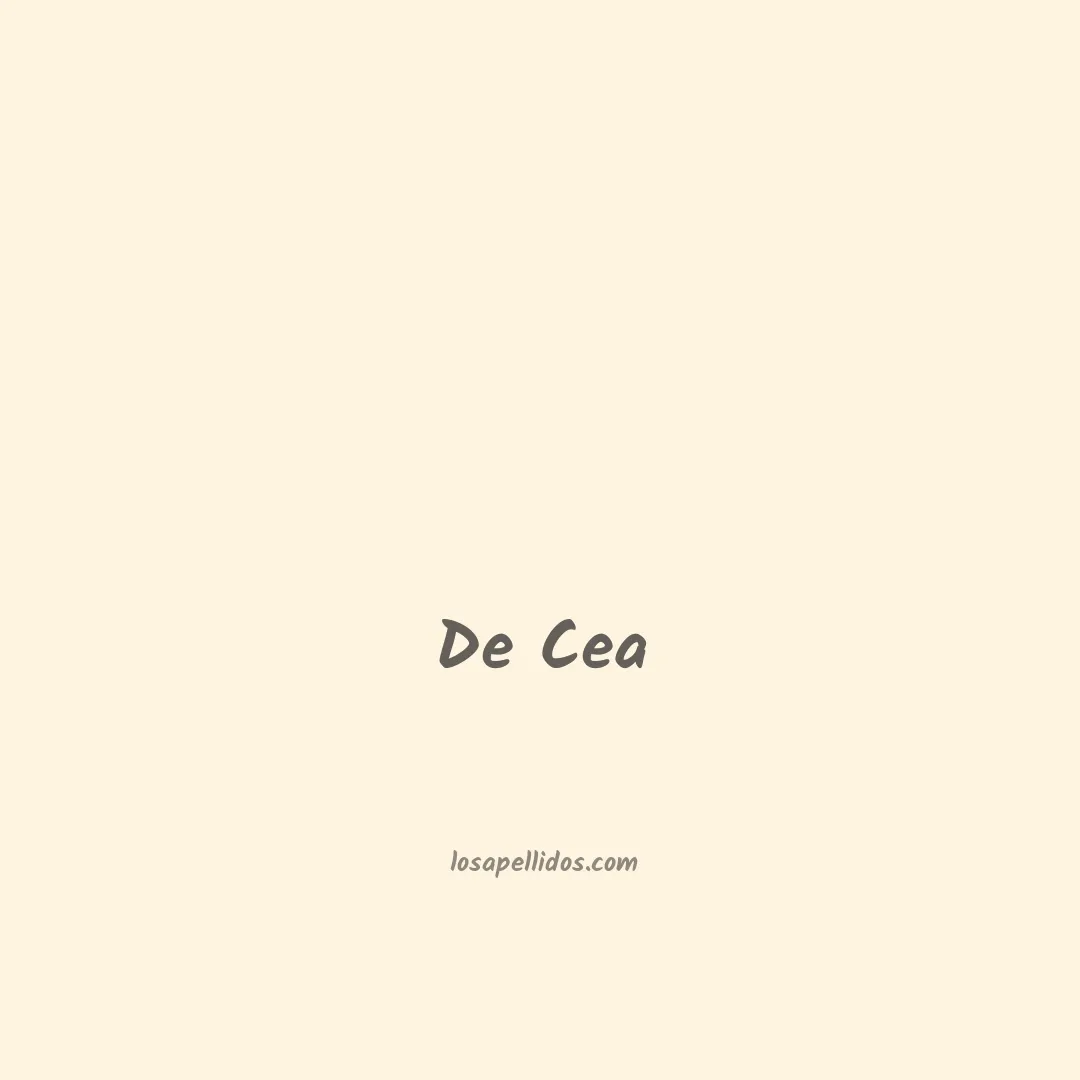 De cea en chino