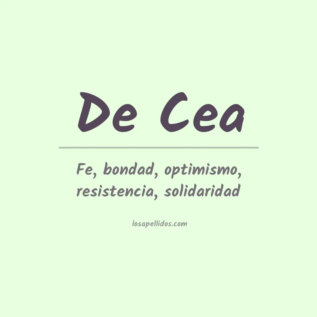 Apellido De cea