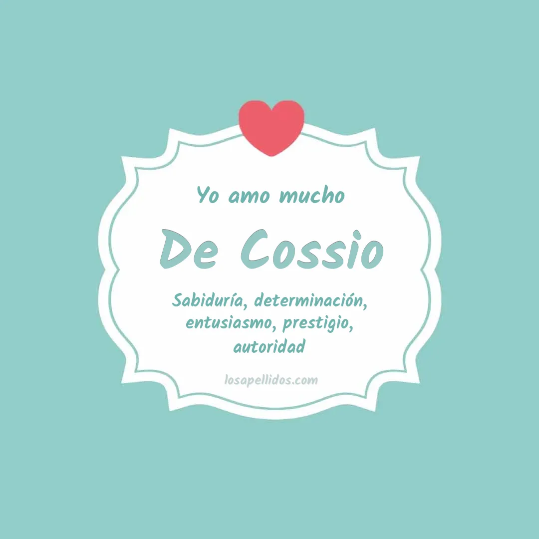 Yo amo mucho De cossio