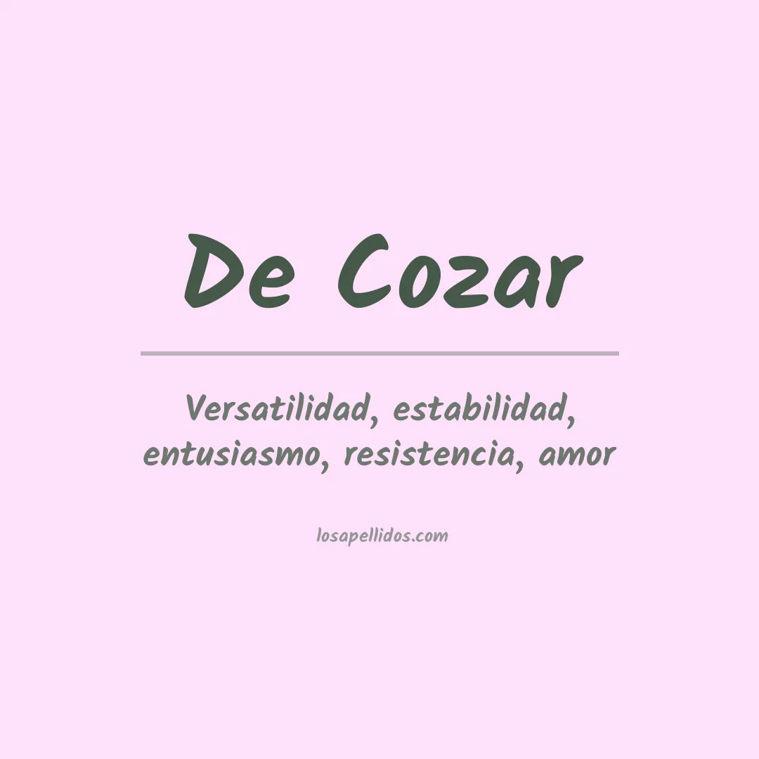 Apellido De cozar