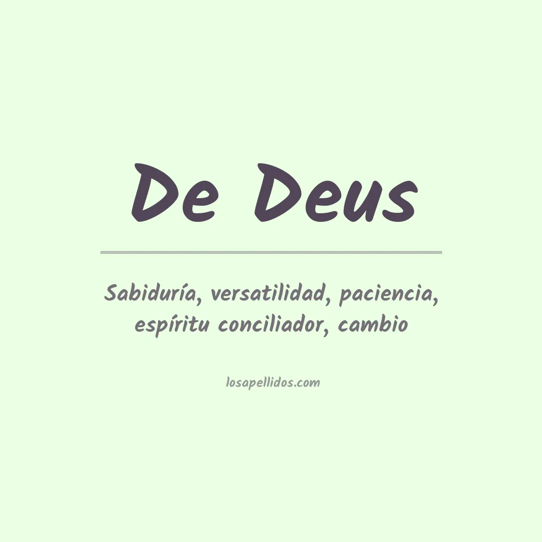 Apellido De deus