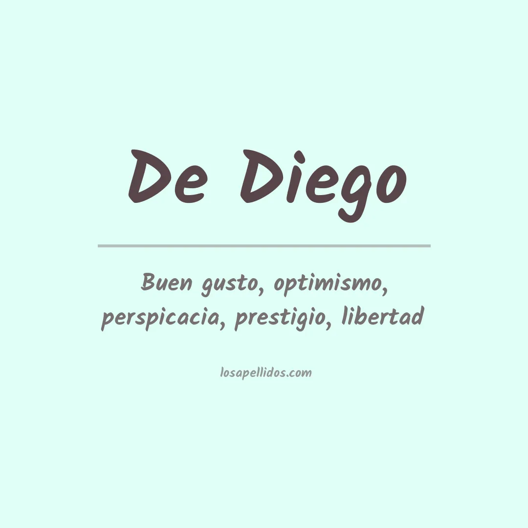 Significado del Apellido De diego