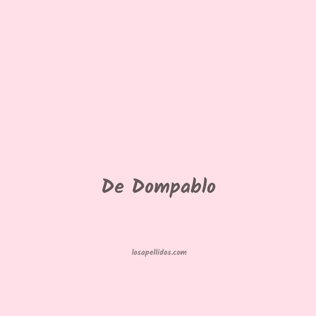 De dompablo en chino