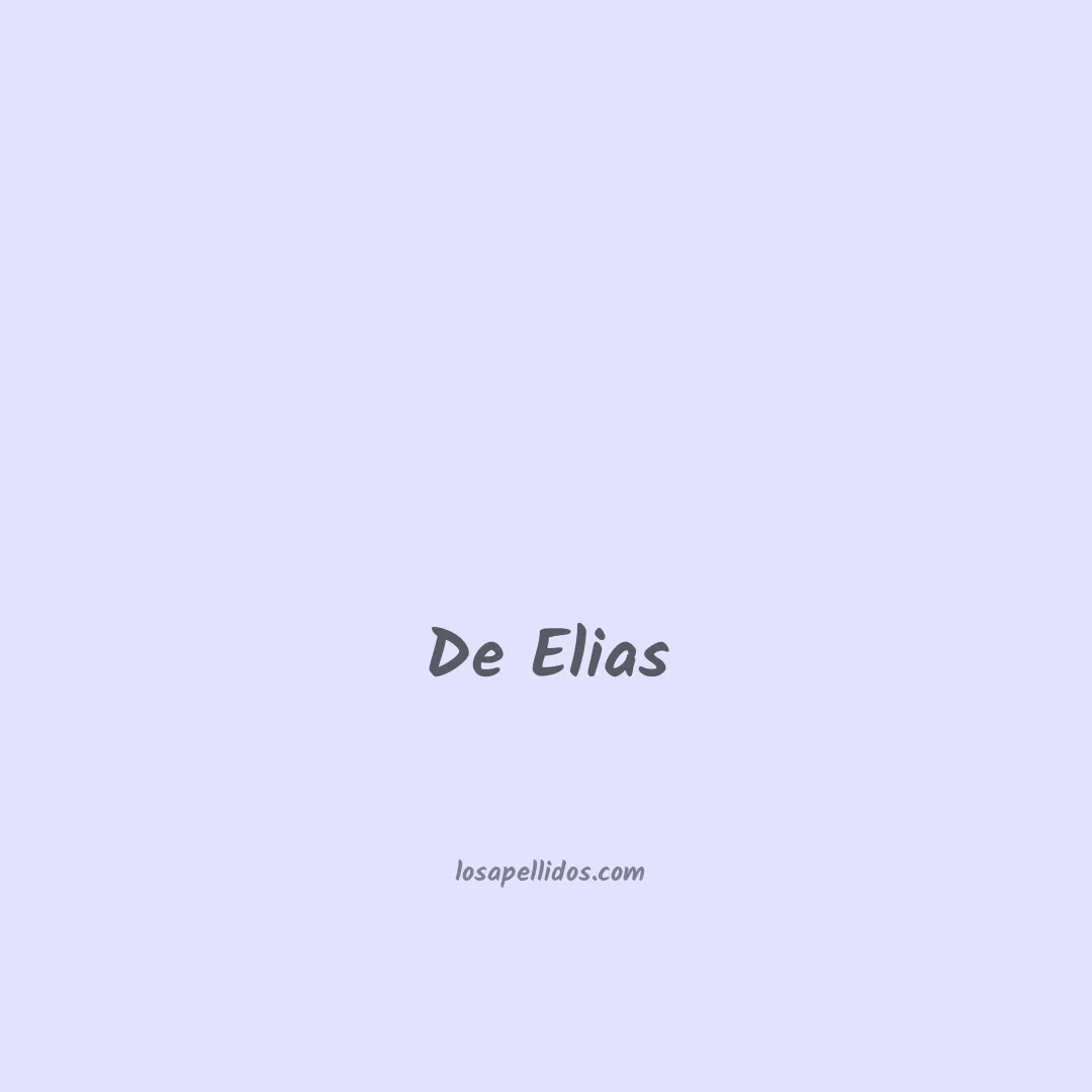 De elias en chino
