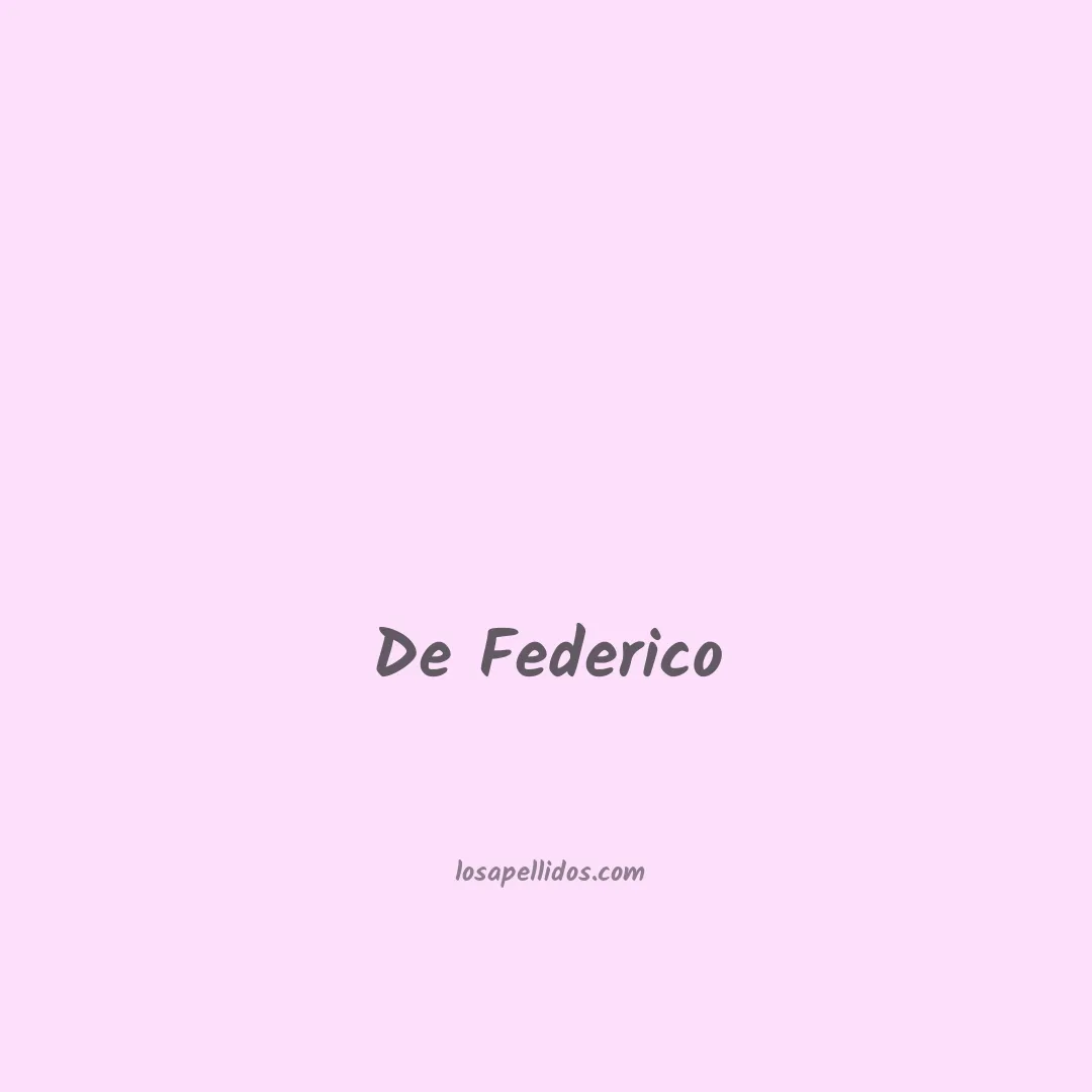 De federico en chino
