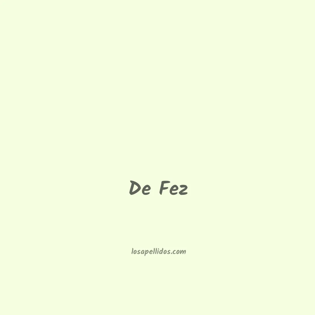 De fez en chino