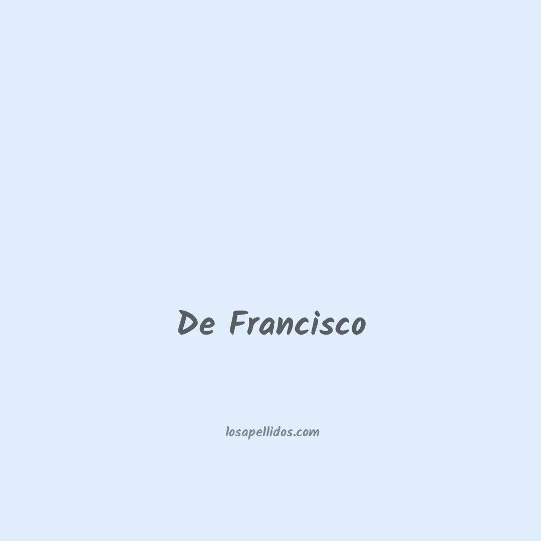 De francisco en chino